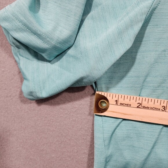 Reebok Shirt Mens 3XL XXX Turquoise Blue Solid Polo Speedwick Short Sleeve - Picture 9 of 15